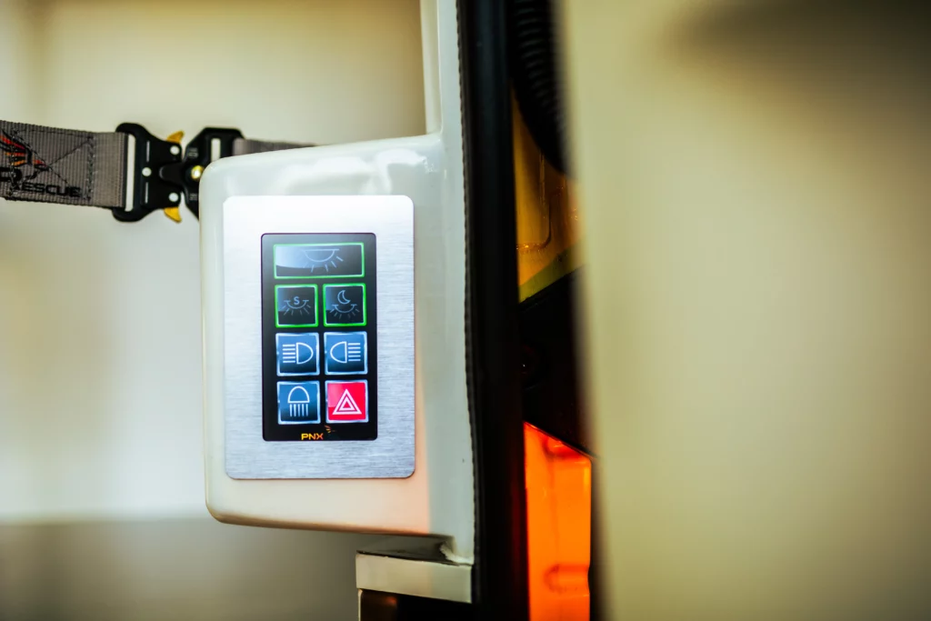 intérieur du camion fourgon